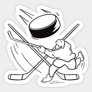 Hockey Player Design Ice Hockey Sticker